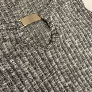 Ribbed Marled Grey Shirt
